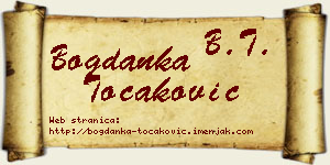 Bogdanka Točaković vizit kartica